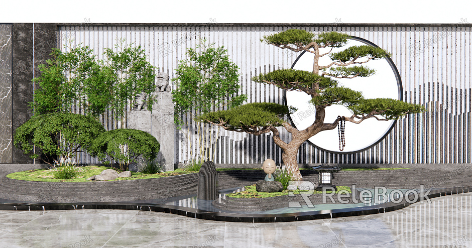 New Chinese landscape sketch rockery waterscape model