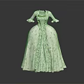 Elegant Vintage White Dress With Short Sleeves Floral Pattern Ruffles And Full Skirt Design