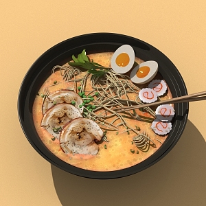 Japanese-style ramen 3d model