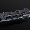 Futuristic Advanced Fighter Jet With Black Exterior Orange Accents And Powerful Engines