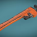 Orange Adjustable Wrench Heavy Duty Hardware Tool for Professional Plumbing Work