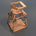 Wooden Toddler Chair With Sturdy Frame And Rolling Wheels For Safe Use