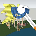 modern slide 3d model