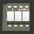 Control Room Interior With Multiple Screens Control Panels Buttons Indicator Lights And Benches