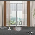 Modern Curtains 3d model