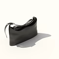 Black Leather Shoulder Bag With Adjustable Strap And Modern Stylish Design