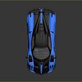 Blue And Black Supercar Featuring Sleek Design Rear Spoiler And Sporty Exterior
