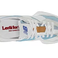 New Balance Casual Retro Shoes With White Light Blue Upper And Brown Sole