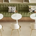 Modern Living Room Sofa And Coffee Table Sets With Curved Designs And Beige Green Tones