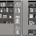 Modern bookcase 3d model