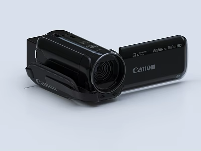 Canon Black Digital Camcorder With 57x Zoom And 1080p HD Video Recording 3d model Canon Black Digital Camcorder With 57x Zoom And 1080p HD Video Recording 3d model