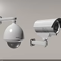 Projection Monitoring Security Cameras Dome And Bullet Types Wall Mounted Design