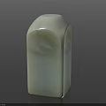 Ornamental Decorative Set White Jade Rectangular Shape With Curved Top Smooth Surface For Home Decoration