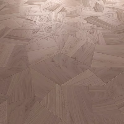 Geometric Parquet Pattern Wooden Floor In Natural Wood Color For Interior Design 3d model