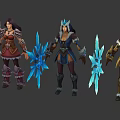 Futuristic Game and Movie Character Design With Neon Accents and Cross Shaped Weapon