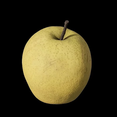 Fresh Yellow Pear with Speckled Surface and Brown Stem on Black Background 3d model Fresh Yellow Pear with Speckled Surface and Brown Stem on Black Background 3d model