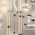 Modern Creative Wall Lights With Various Stylish Designs For Indoor Decoration 3d model