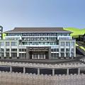 Mixed Height Residential Buildings Community With Roads And Green Spaces Layout