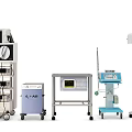 Advanced Medical Devices With Mobile Carts Monitoring Equipment And Surgical Lights