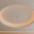 Modern Circular Ceiling Design With Layered Structure Soft Lighting And Recessed Lamps