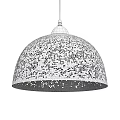 Black Dome Shaped Pendant Light With Perforated Holes And Golden Rim Starry Effect