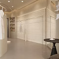 Modern Light Luxury Clothing Store Interior With Elegant Apparel Display And Cozy Lounge Space
