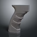 Modern Ergonomic Gray Weapon Grip with Textured Non Slip Design for Firearms