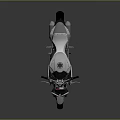 Triumph Modern Motorcycle With White Black Body Gold Fork And White Seat Design