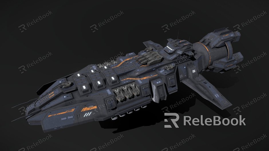 Science Fiction Destroyer Fire Wing model