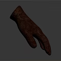 Brown Textured Leather Glove 3D Rendering With Realistic Surface Details And Design