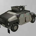 Sturdy Military Style Utility Vehicle With High Roof Weapon Mount Large Tires And Windows