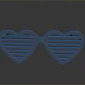Heart Shaped Louvered Glasses Decorative Household Item For Home Use