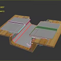 Other Structural Components With Wooden Panels And Gray Connecting Parts