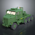 Green Heavy Duty Military Truck With Multiple Wheels And Cargo Transport Features