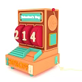 Amusement Equipment Orange Slot Machine With Rolling Numbers 214 And 30% Off Discount
