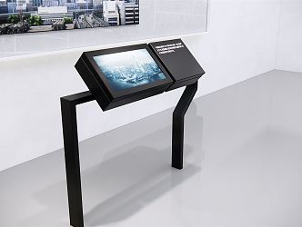 Modern All-in-One Simple Technology All-in-One Touch Screen Display 3d model