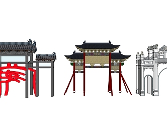 Chinese archway 3d model