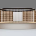 Modern Library Garden Bookshelf Patio 3d model