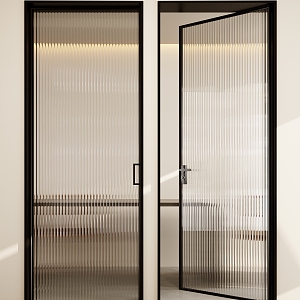 Modern swing door Changhong glass single door glass door bathroom door kitchen door sliding door sliding door sliding door 3d model