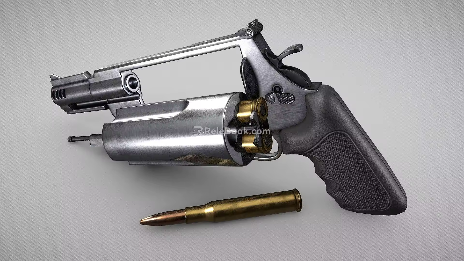 caliber revolver 3d model