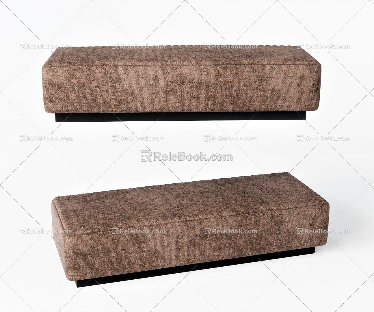 Modern Bed End Stool Leather Stool Bench Fabric Sofa Shoe Stool Low Stool Foot Chaise 3d model