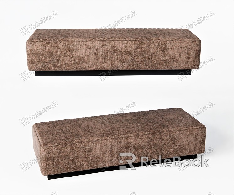 Modern Bed End Stool Leather Stool Bench Fabric Sofa Shoe Stool Low Stool Foot Chaise model