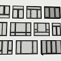 windows doors and windows casement windows bay windows folding antique windows 3d model