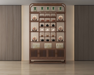 Cabinet rack tea cabinet tea cake tea 3d model