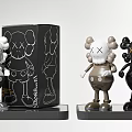 Kaws Collectible Figurines In Various Colors With X Eyes And Poses