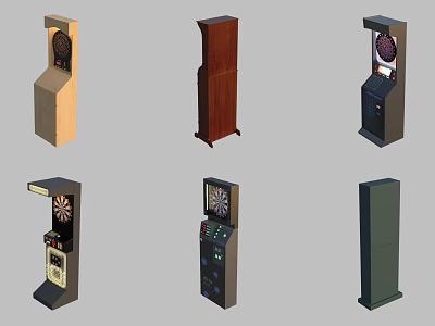 Different Styles of Dart Amusement Equipment with Modern Designs and Displays 3d model