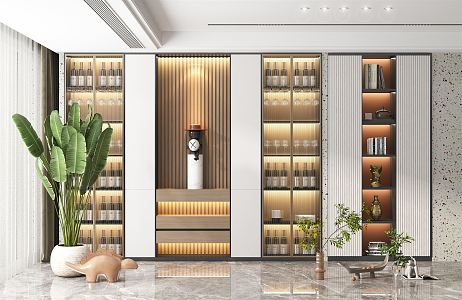 Modern Wine Cabinet Wine Cabinet Combination 3d model