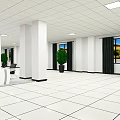 Modern Security Monitoring Room Interior With Control Console And Multiple Surveillance Screens