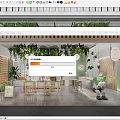 Lush Green Plant Specialty Store Interior With Hanging Vines Pendant Lights White Shelves And Wooden Tables