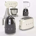 SMEG Stylish Kitchen Appliances With Toaster Kettle Blender And Stand Mixer